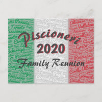 Italian Family Reunion Postcard Invitation