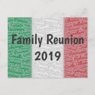 Italian Family Reunion Postcard Invitation