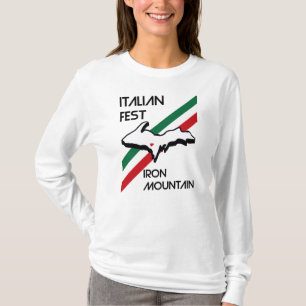 Italian Fest Iron Mountain Michigan flag t-shirt 
