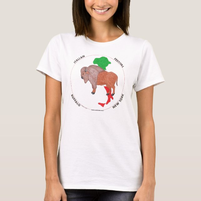 Italian Festival Standing Buffalo Long Sleeve T-Shirt (Front)