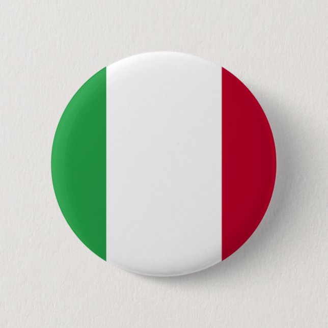 ITALIAN FLAG 2 INCH ROUND BUTTON (Front)