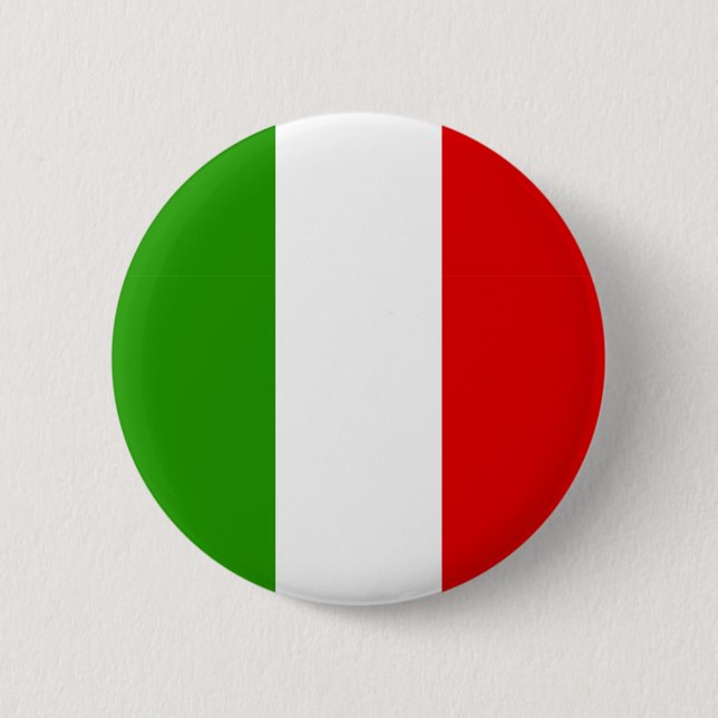 Italian Flag 2 Inch Round Button (Front)