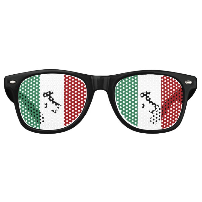Italian Flag & Boot Retro Sunglasses (Front)
