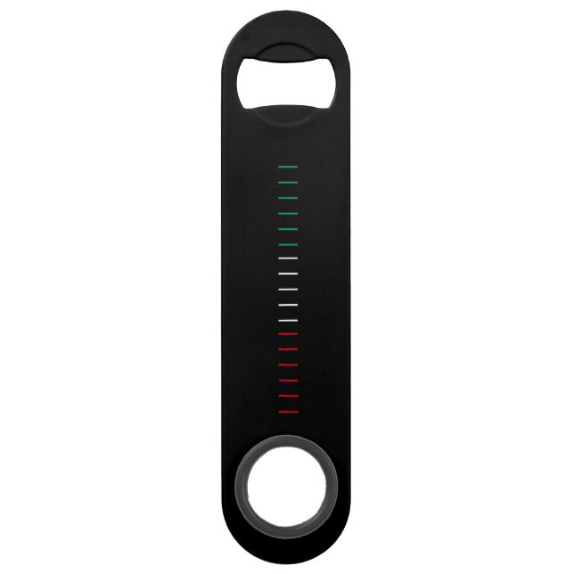 Italian flag bottle opener. Speed design. Bar Key (Front)