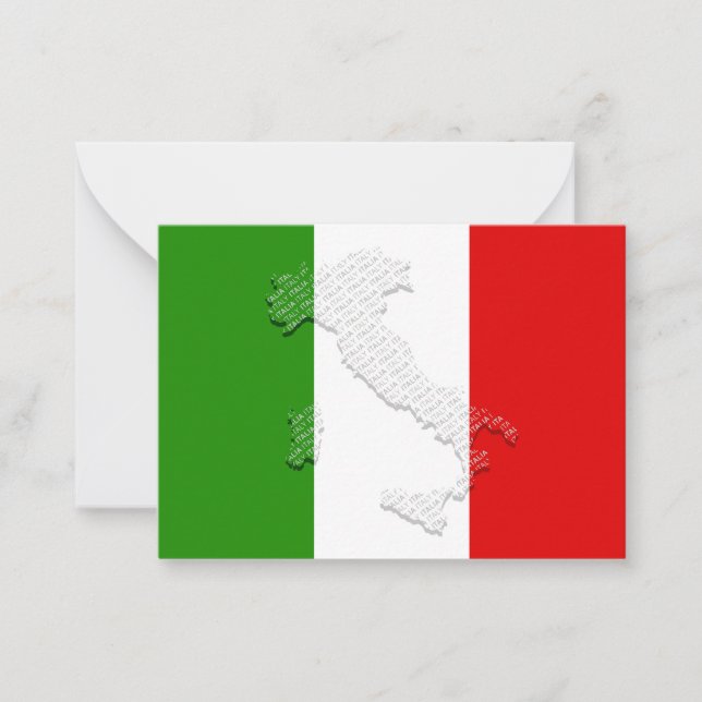 Italian flag card (Front)