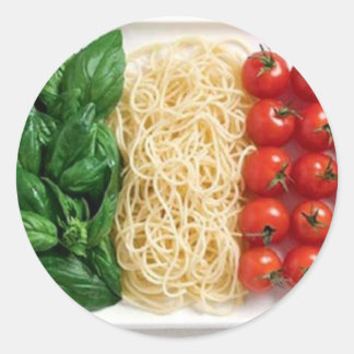 Italian Flag Classic Round Sticker