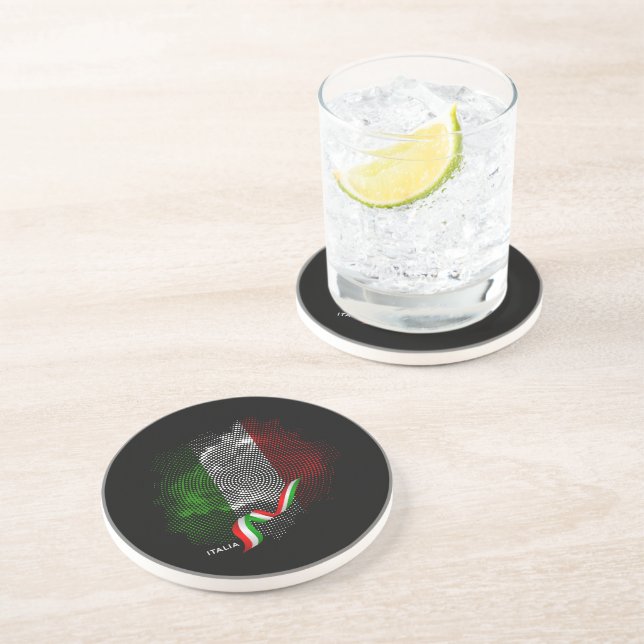 Italian flag coaster (Side)
