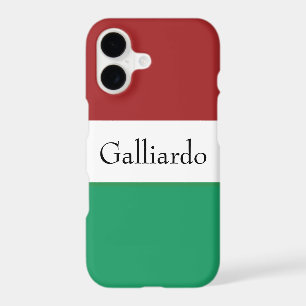 Italian Flag Colors Surname Name Custom 