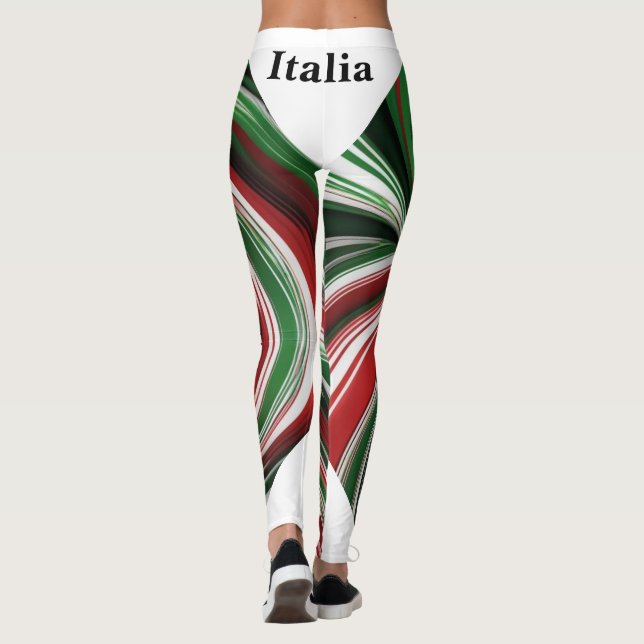 Italian Flag Colours - Italia Leggings (Back)