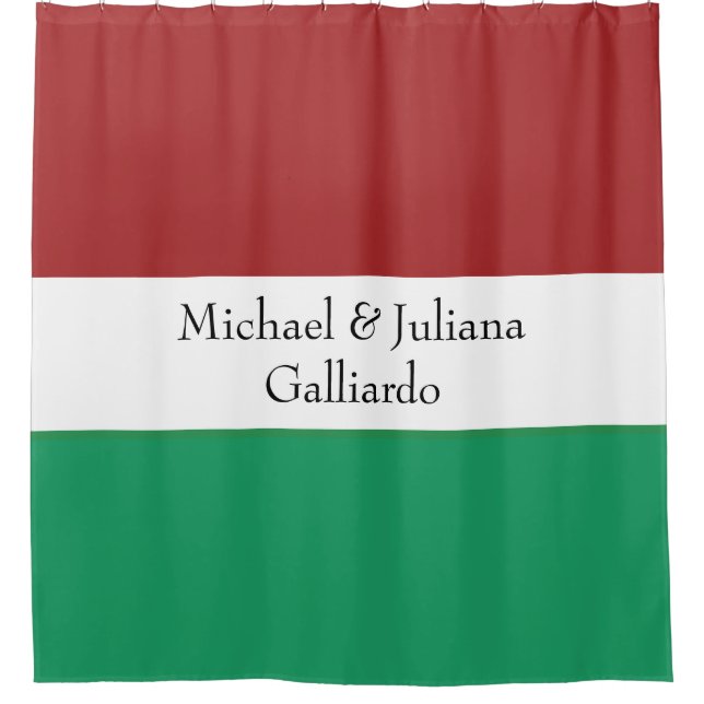 Italian Flag Colours Surname Name Custom  (Front)