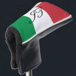Italian flag custom initial golf head putter cover<br><div class="desc">Italian flag golf putter cover with custom monogram letters. Trendy golf club head protection gift for friends and family. Stylish unique golfing gift ideas for him and her; worlds greatest dad, father, papa, best grandpa, step dad, uncle, grandfather, granddad, golfer, business partner, friend, boss, groom, employee, coworker, partner, husband, coach,...</div>