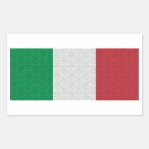 Italian Flag Damask Pattern Sticker