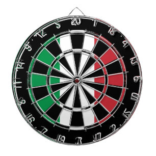 Italian flag dartboard design   Distressed look