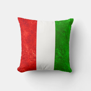 Italian Flag Design Throw Pillow
