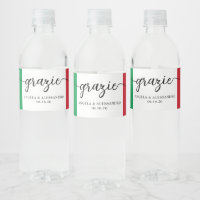 Italian Flag Elegant Calligraphy Grazie
