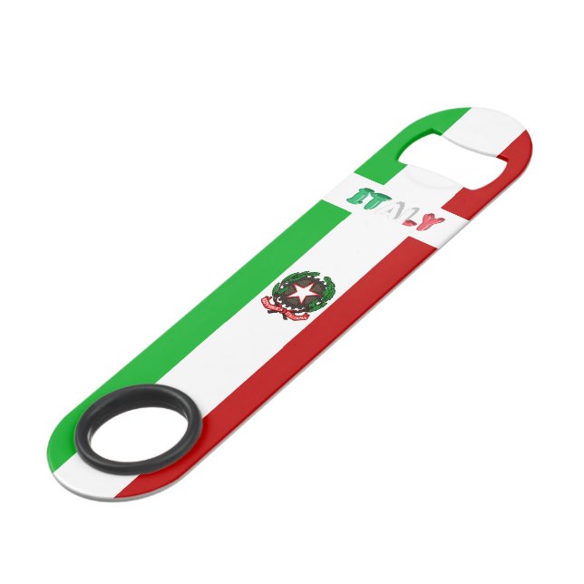 Italian flag-emblem bar key (Front Angled)
