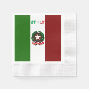 Italian flag-emblem napkin