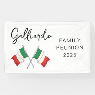 Italian Flag Family Reunion  Banner