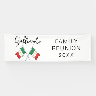 Italian Flag Family Reunion  Banner