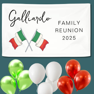 Italian Flag Family Reunion  Banner