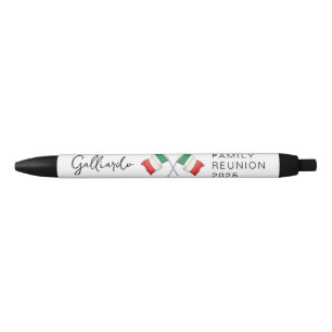 Italian Flag Family Reunion  Black Ink Pen