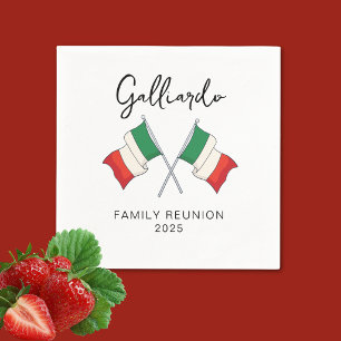 Italian Flag Family Reunion Napkin