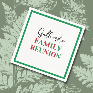 Italian Flag Family Reunion Napkin