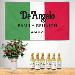 Italian Flag Family Reunion  Wine Label