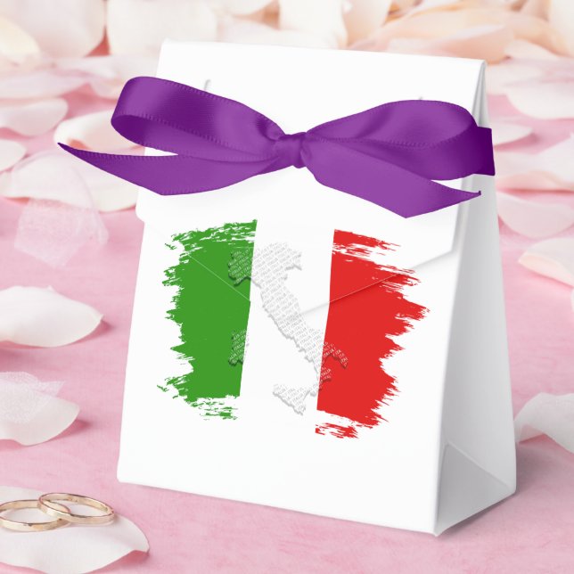 Italian flag favor box (Wedding)