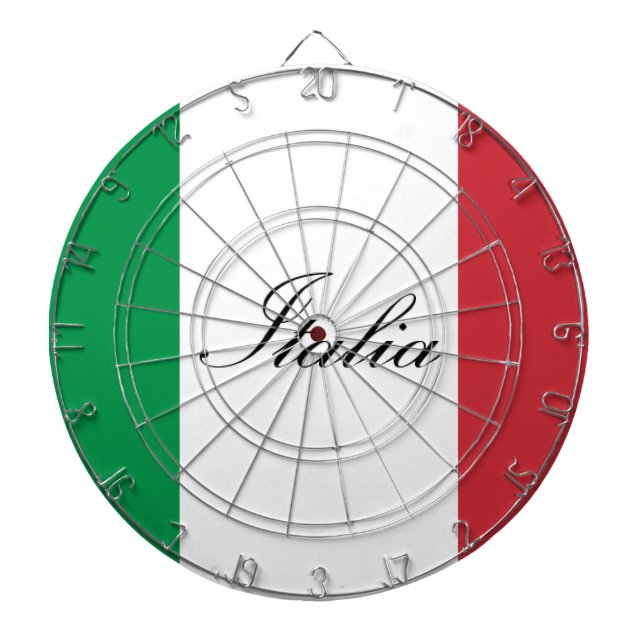 Italian Flag - Flag of Italy -  Italia Dartboard (Front)