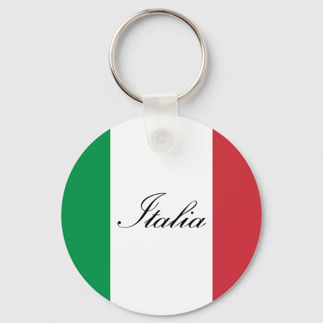 Italian Flag - Flag of Italy - Italia Keychain (Front)