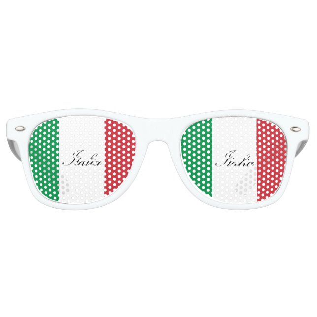 Italian Flag - Flag of Italy - Italia Retro Sunglasses (Front)