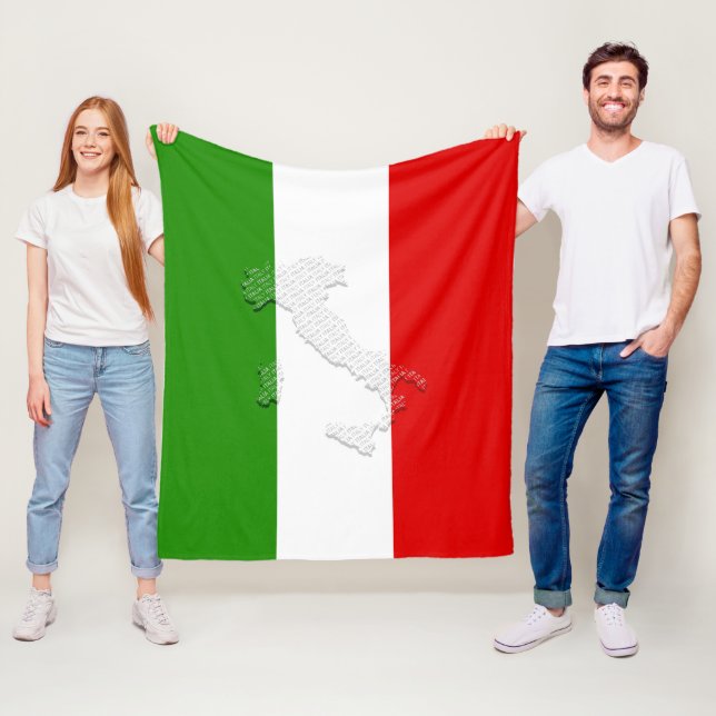 Italian flag fleece blanket (In Situ)