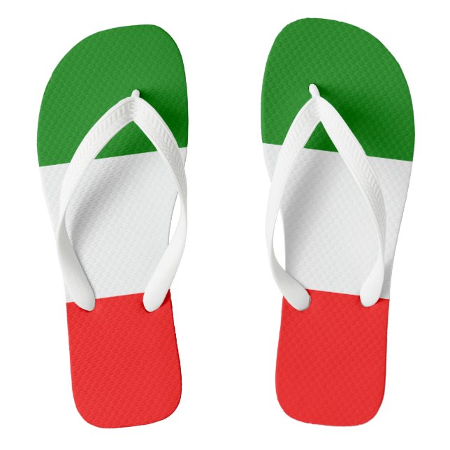 Italian Flag Flip Flops (Footbed)