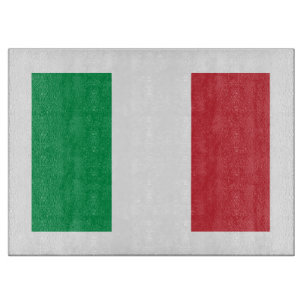 Italian flag glass cutting board   Tricolore