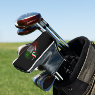 Italian flag golf head cover