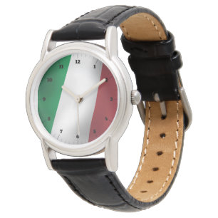 ITALIAN FLAG GREEN WHITE RED WATCH