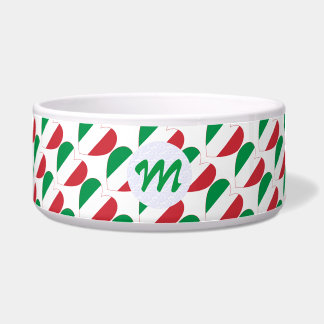 Italian Flag Heart Ruled and Personalized Pet