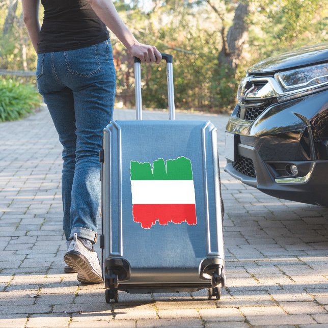 Italian Flag Italy (Suitcase Insitu)