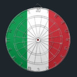 Italian Flag (Italy) Dartboard<br><div class="desc">This design features the flag of Italy, officially the Italian Republic (in Italian, "Repubblica Italiana"), which is a country consisting of a peninsula delimited by the Alps and surrounded by several islands. Italy is located in south-central Europe, and it is also considered a part of western Europe. Today Italy is...</div>