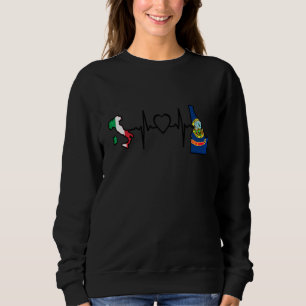 Italian Flag Italy Idaho Heartbeat Sweatshirt