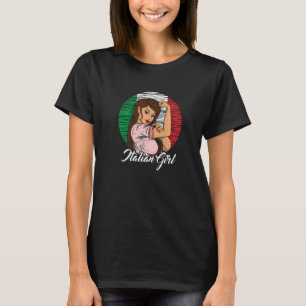 Italian Flag Italy Italian Girl T-Shirt