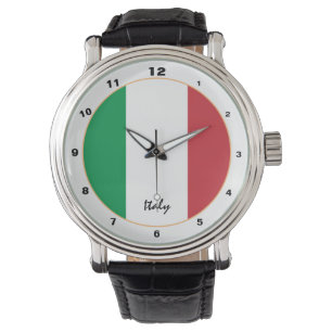 Italian Flag & Italy trendy fashion /design watch