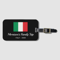 Italian Flag Italy Trip Custom Text