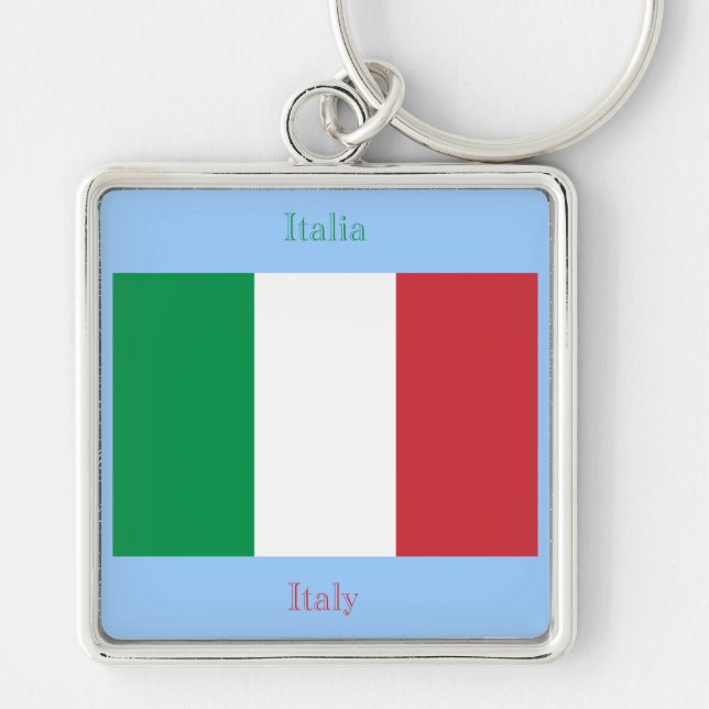 italian Flag Keychain (Front)
