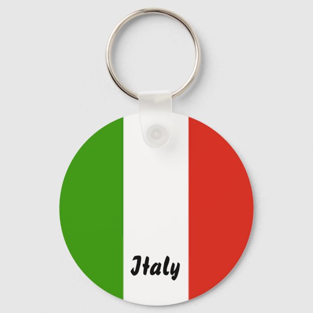 Italian Flag  Keychain (Front)