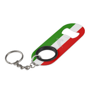 Italian flag keychain bottle opener