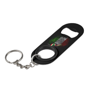 Italian flag keychain bottle opener