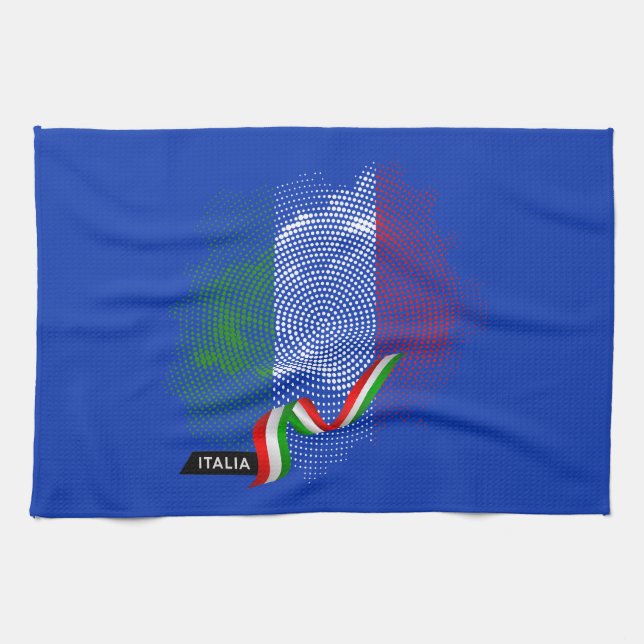 Italian flag kitchen towel (Horizontal)