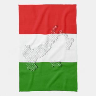Italian flag kitchen towel